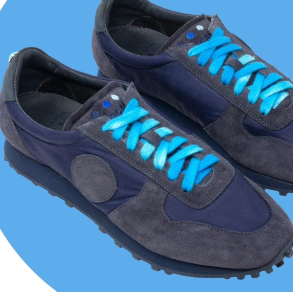 Blu Scarpa La Navy Runner Size 11 Suede Leather